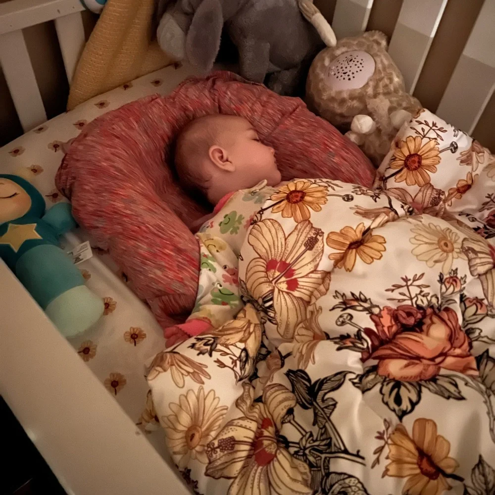 Floral Neutral 4 piece Toddler Bedding Set